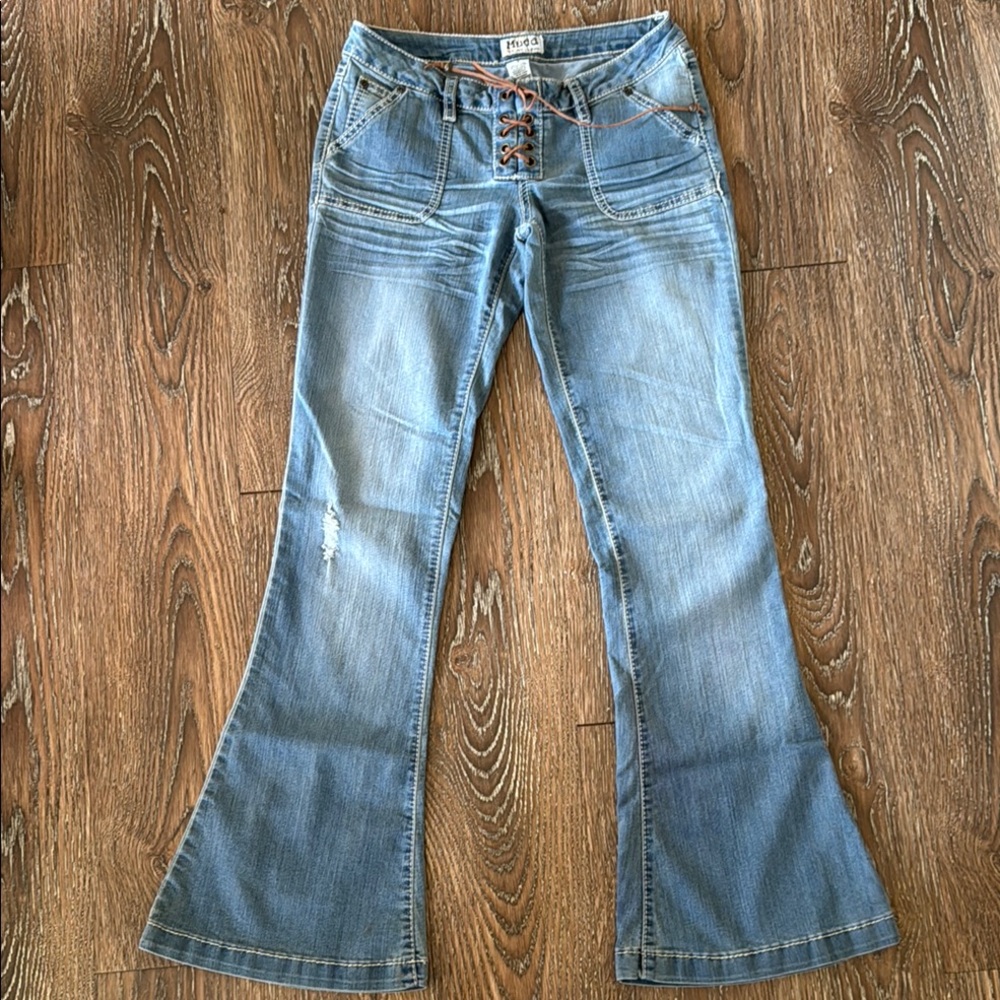 Mudd Blue Flare Wide Leg Jeans Classic Style